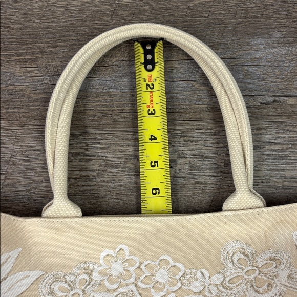 Oscar de la Renta Floral Printed Canvas Tote Bag – Ivory/White - Picture 8 of 15